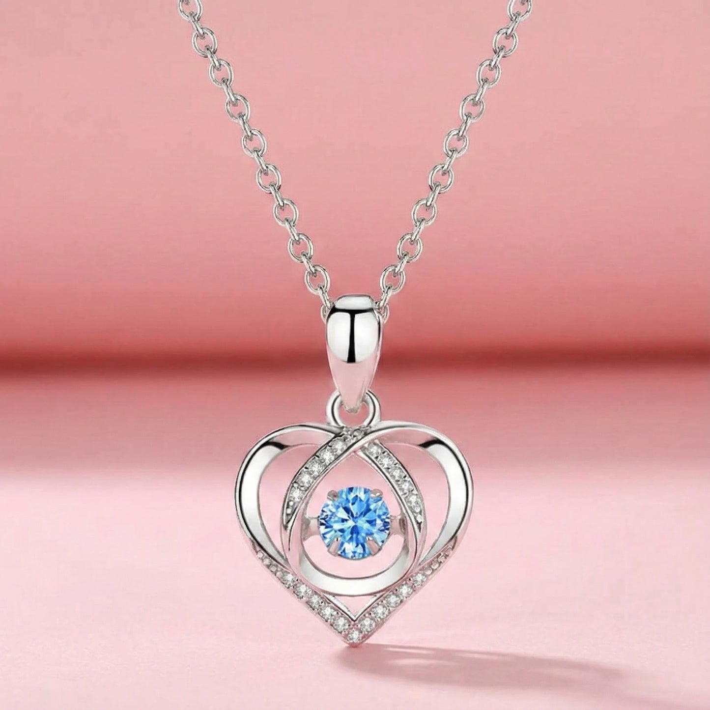 Azure Bloom Heart - Ketting