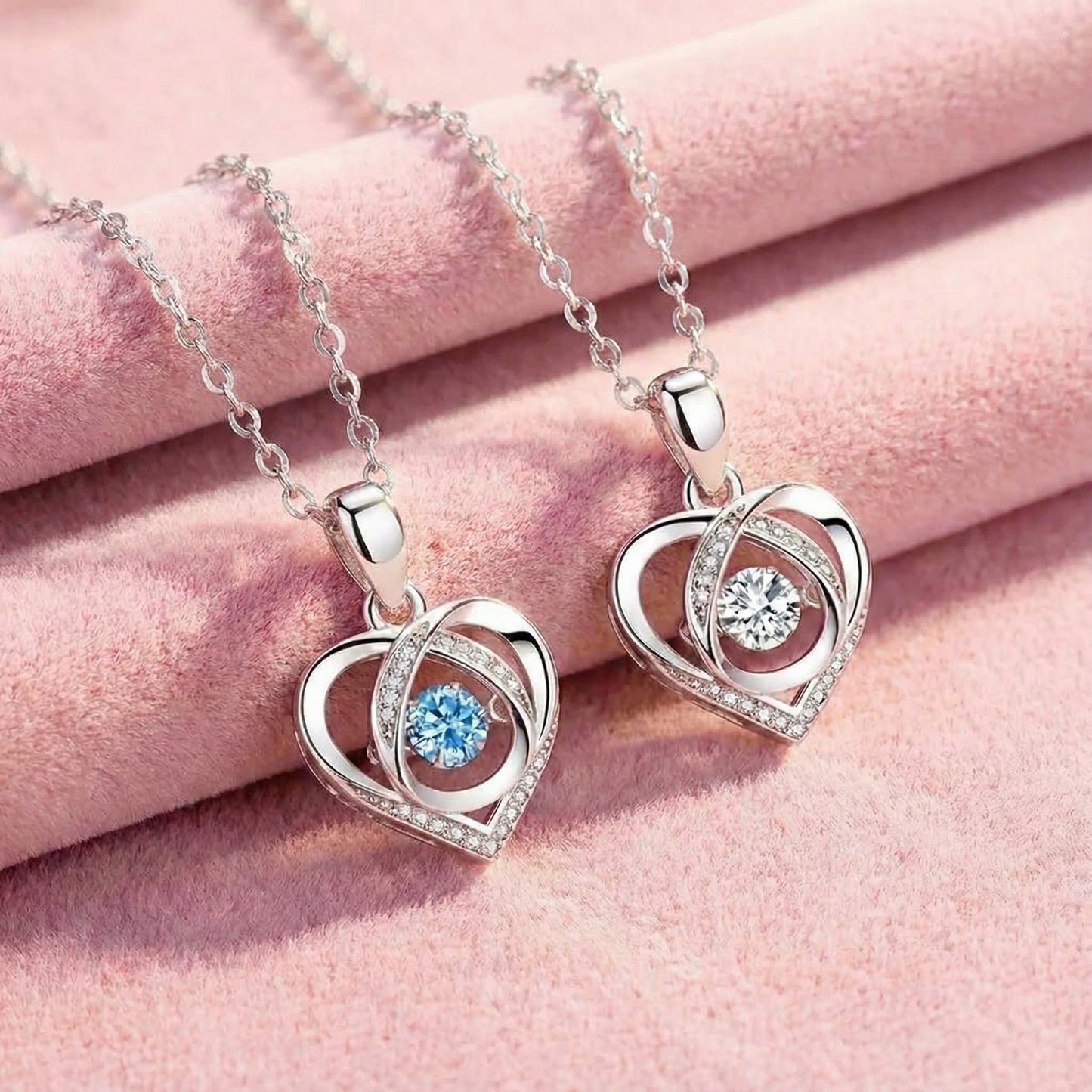 Azure Bloom Heart - Ketting